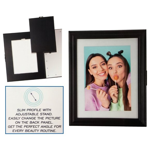 Conair Lighted Vanity Mirror / 5 x 7 Picture Frame, LED, 3 Settings - NEW! - Picture 2 of 9